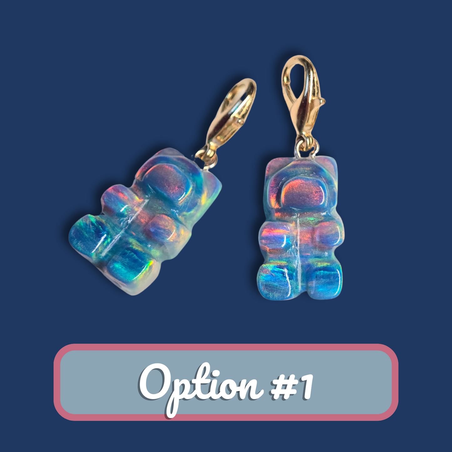 Lab Created Opal Gummy Bear Charm