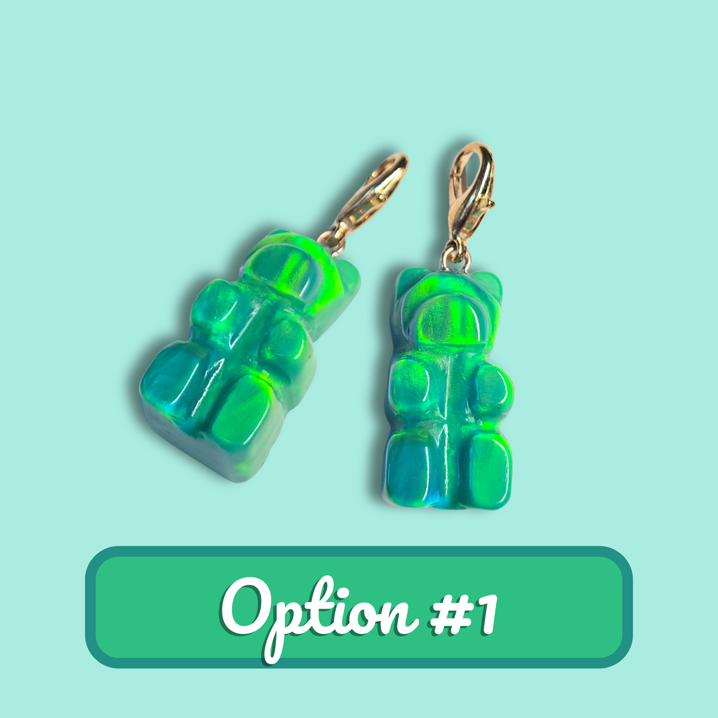 Lab Created Opal Gummy Bear Charm