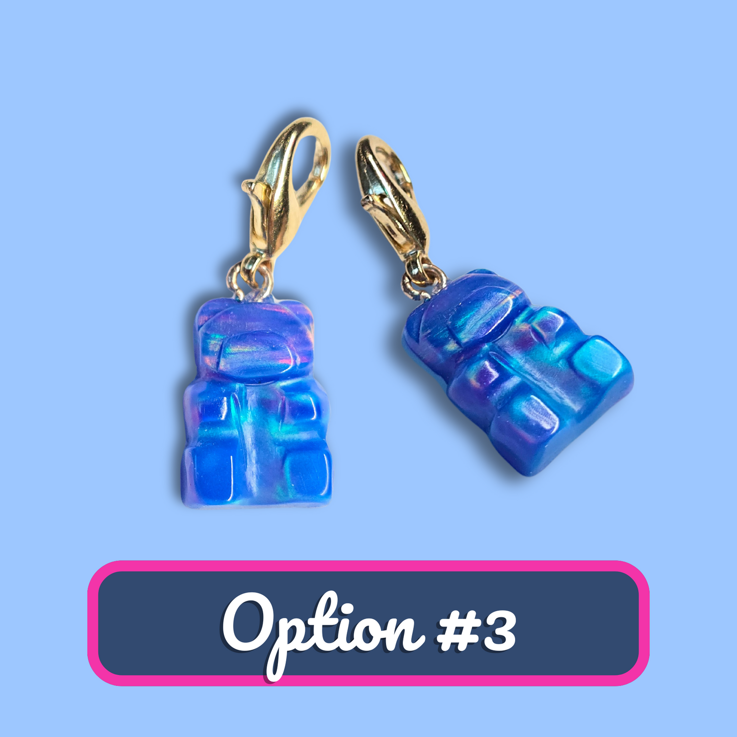 Lab Created Opal Gummy Bear Charm