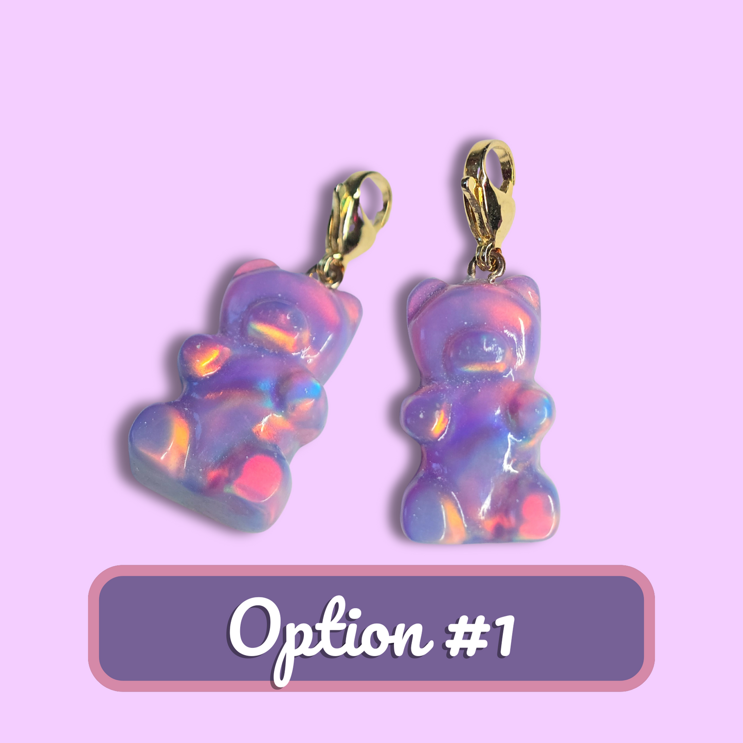 Lab Created Opal Gummy Bear Charm