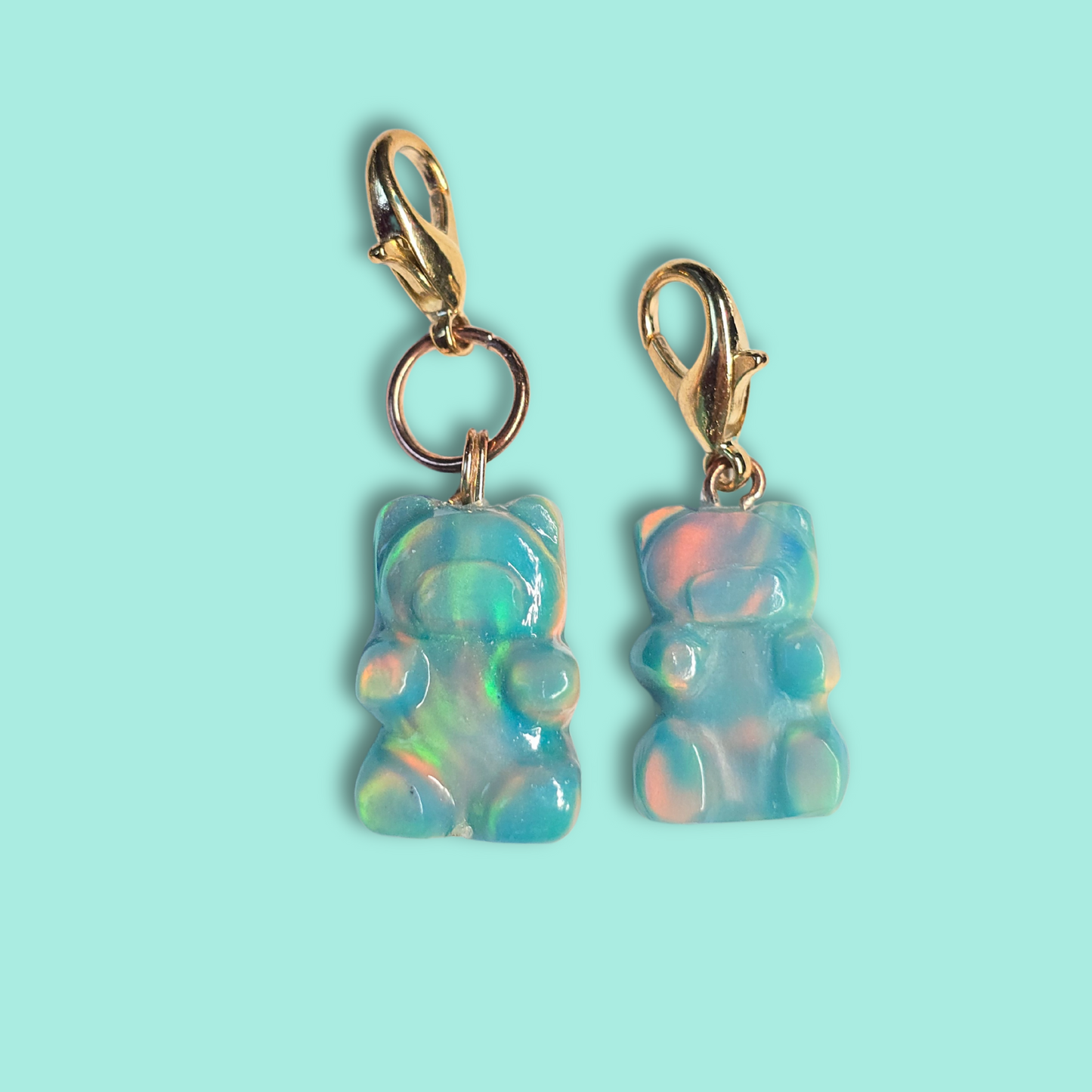 Lab Created Opal Gummy Bear Charm