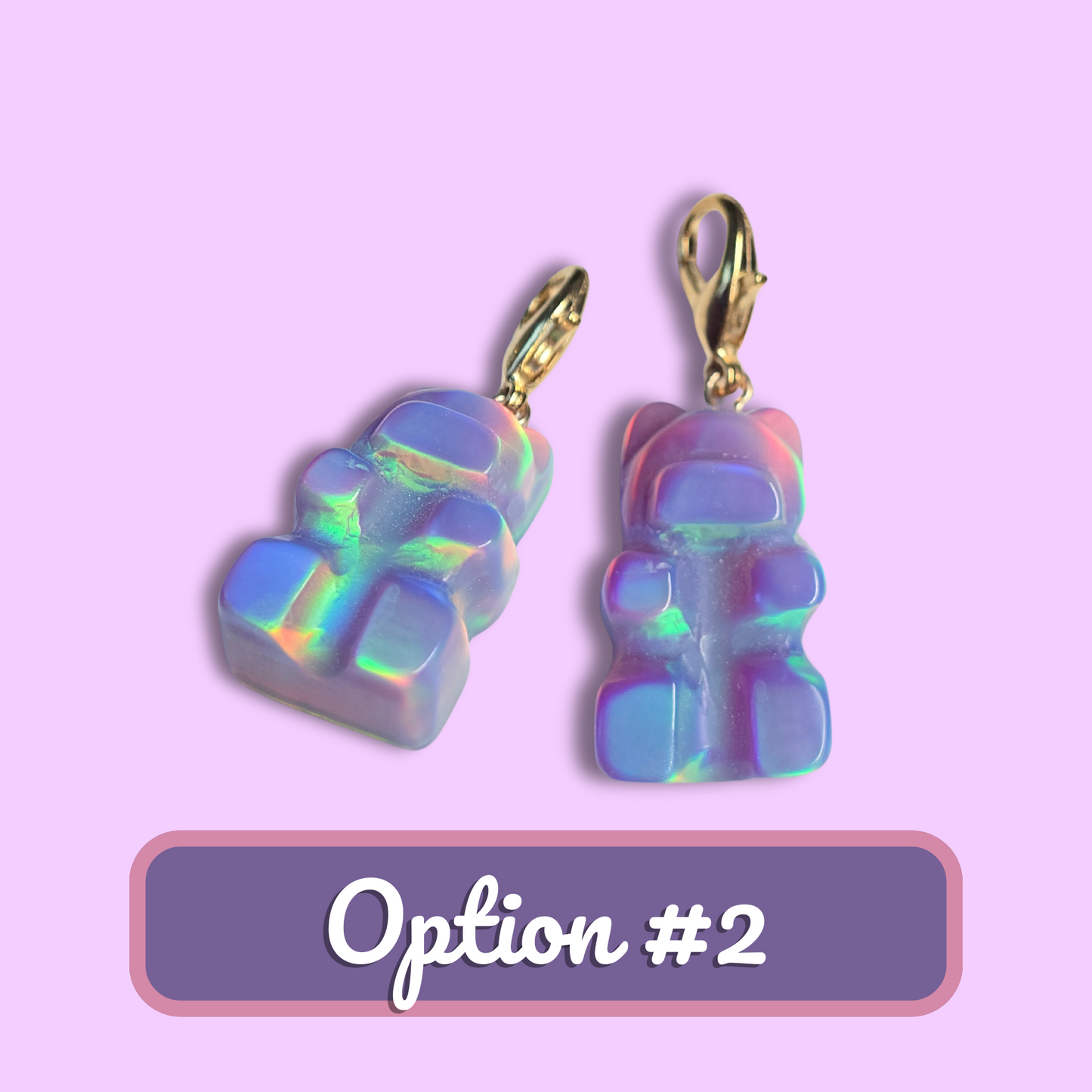 Lab Created Opal Gummy Bear Charm