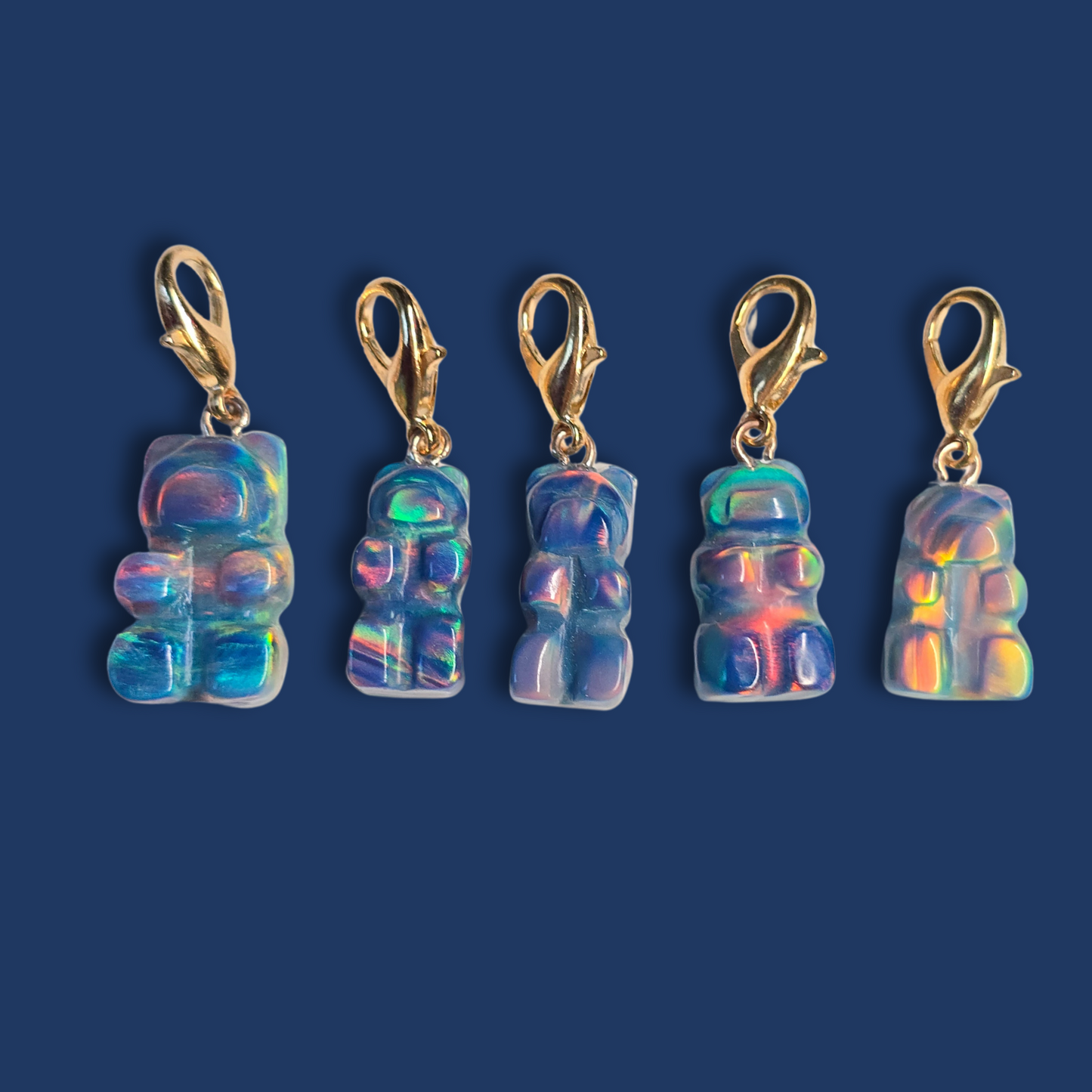 Lab Created Opal Gummy Bear Charm