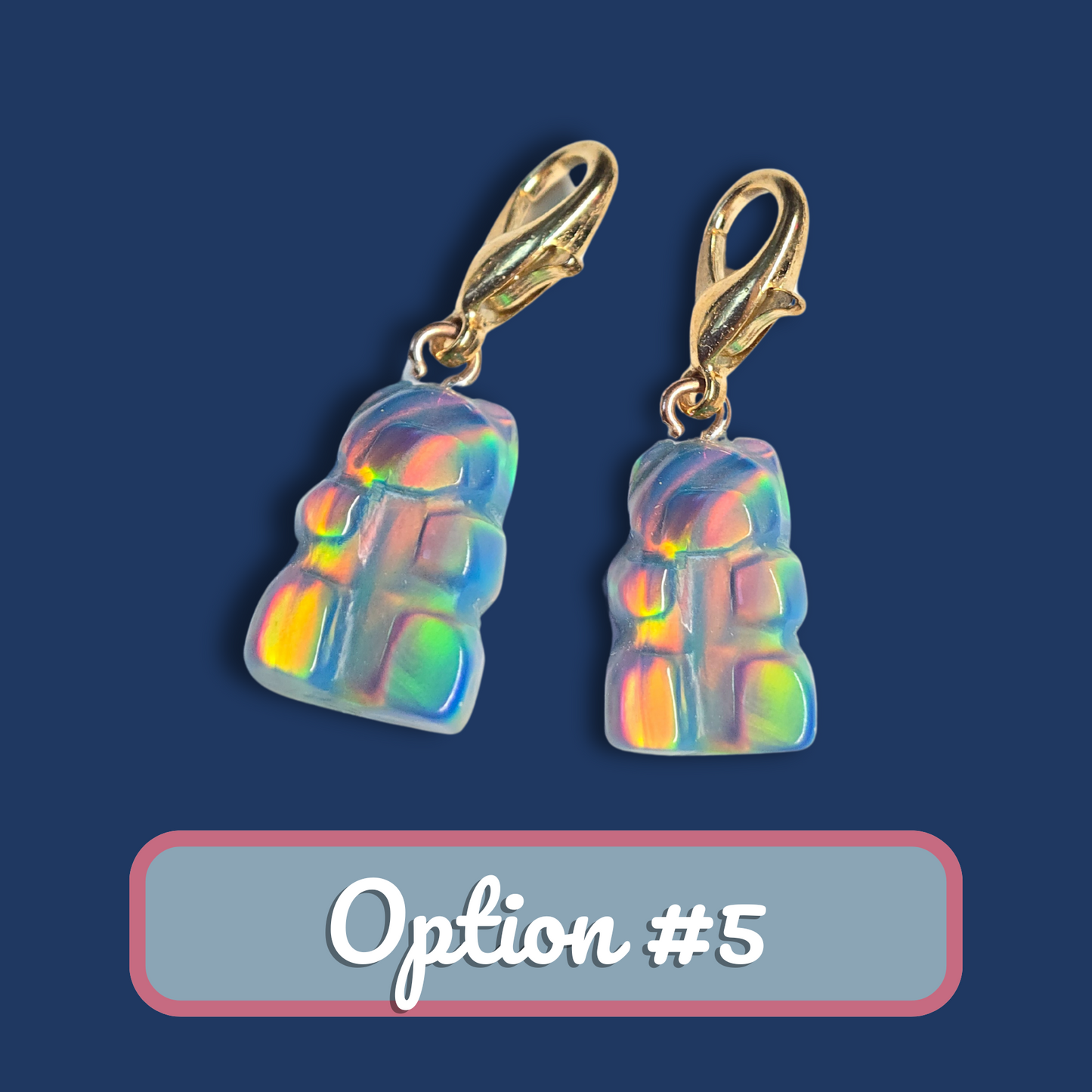 Lab Created Opal Gummy Bear Charm