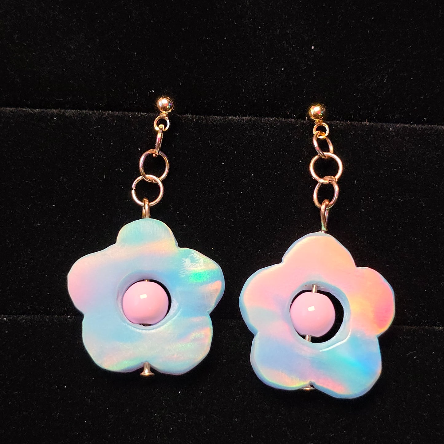 Dreamy Flower Frame Stud Dangle Earrings