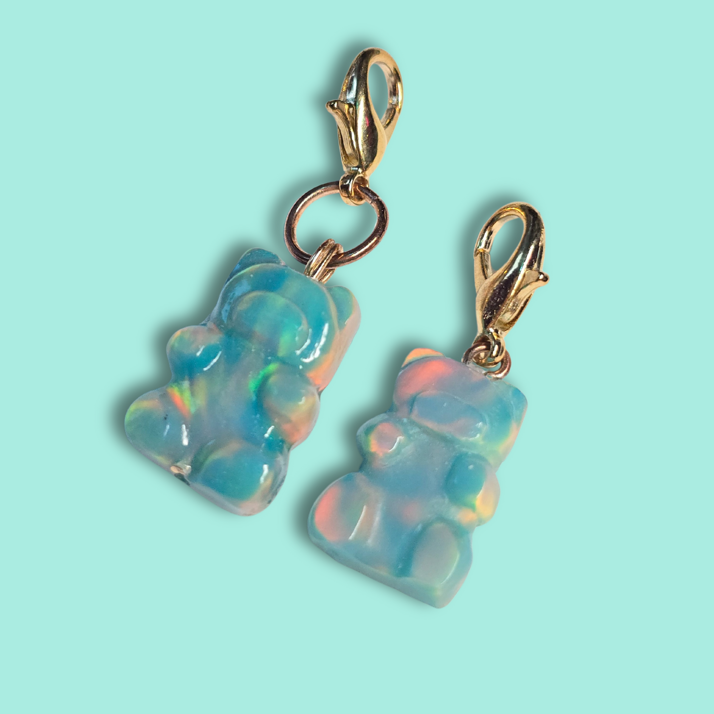 Lab Created Opal Gummy Bear Charm