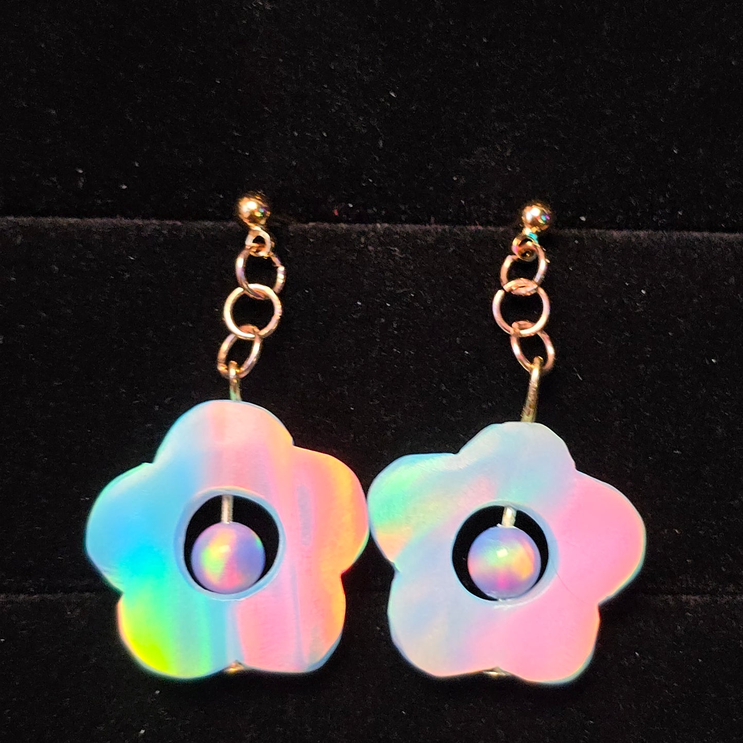 Dreamy Flower Frame Stud Dangle Earrings