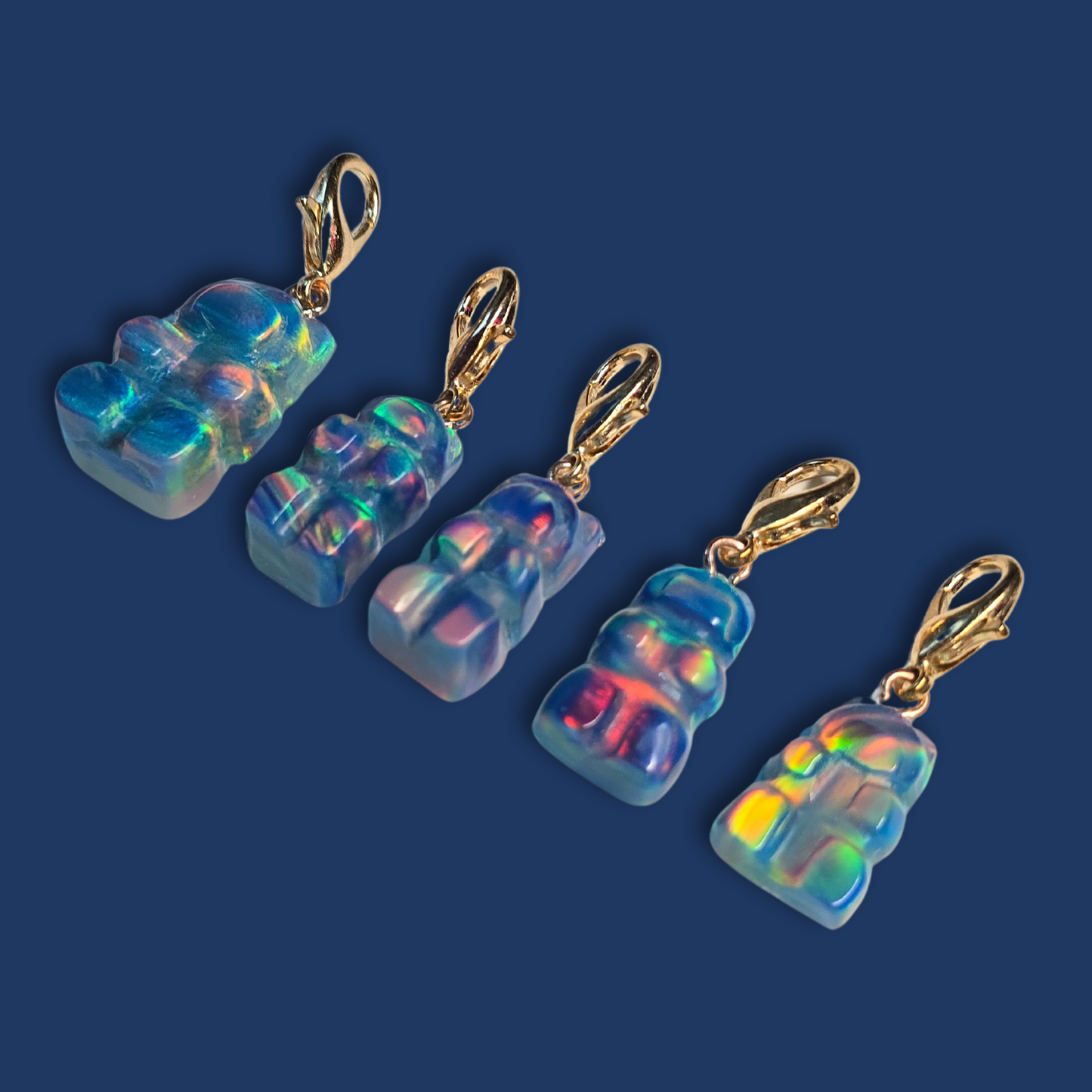 Lab Created Opal Gummy Bear Charm