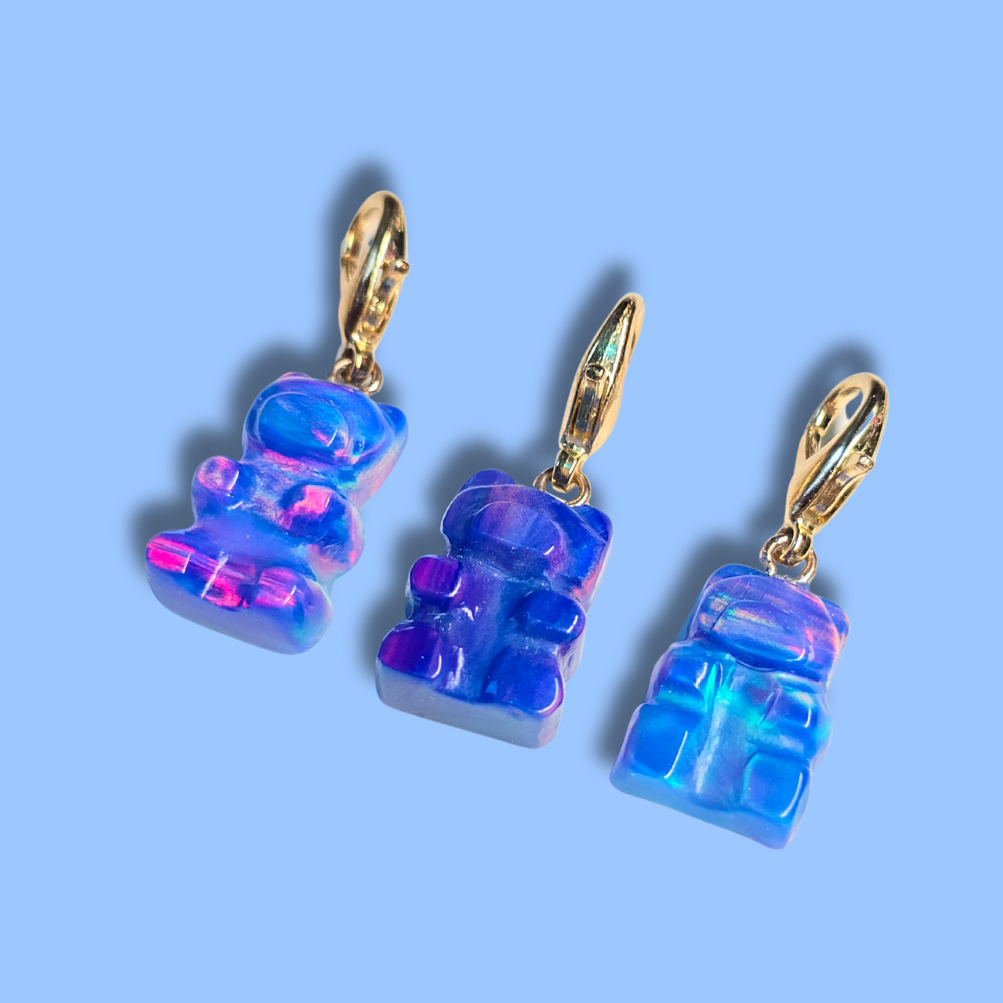 Lab Created Opal Gummy Bear Charm