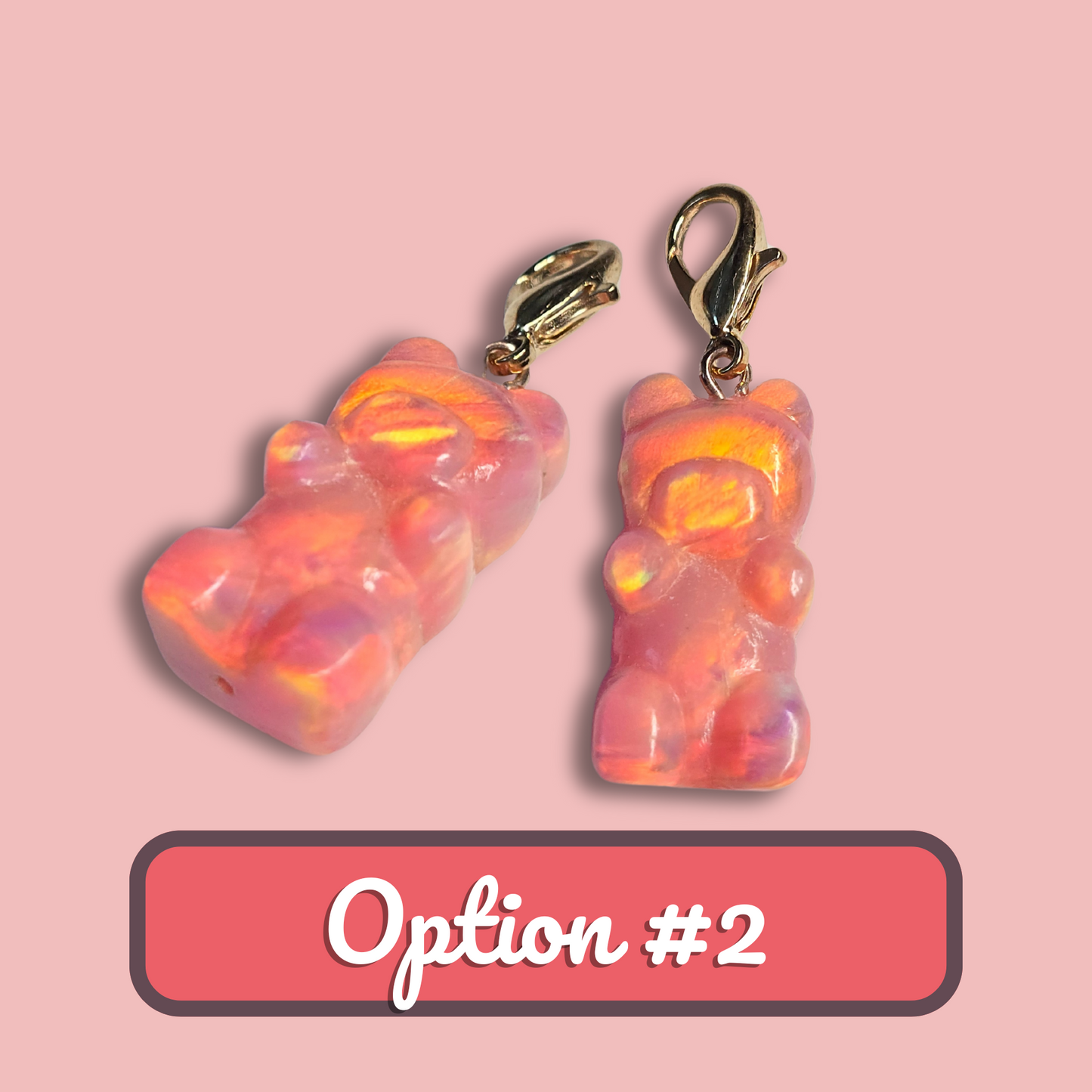 Lab Created Opal Gummy Bear Charm