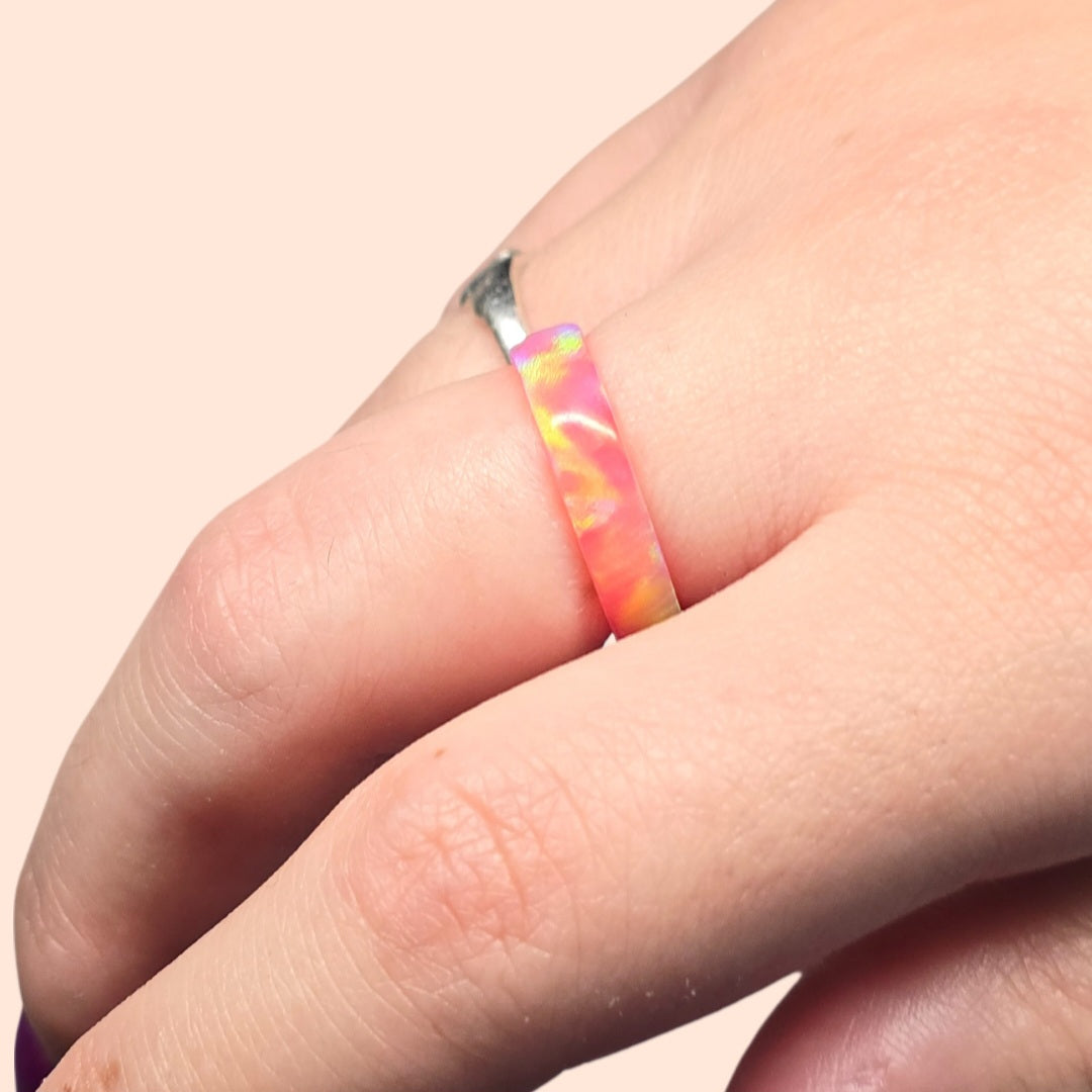 Lab Created Opal Ring