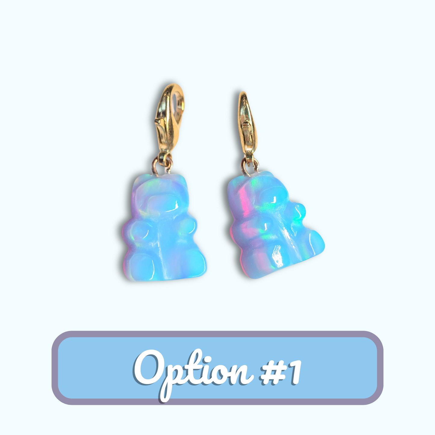 Lab Created Opal Gummy Bear Charm