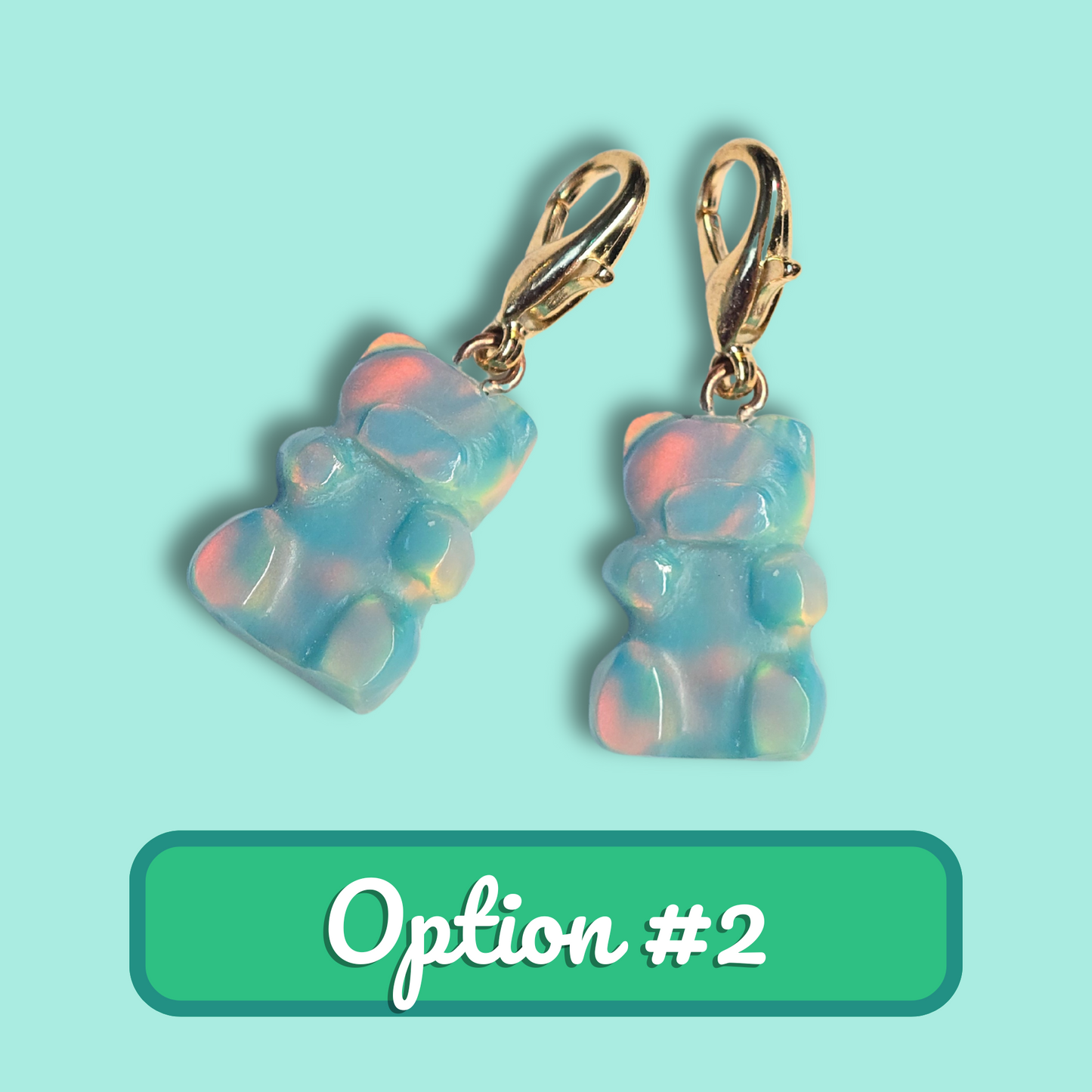 Lab Created Opal Gummy Bear Charm