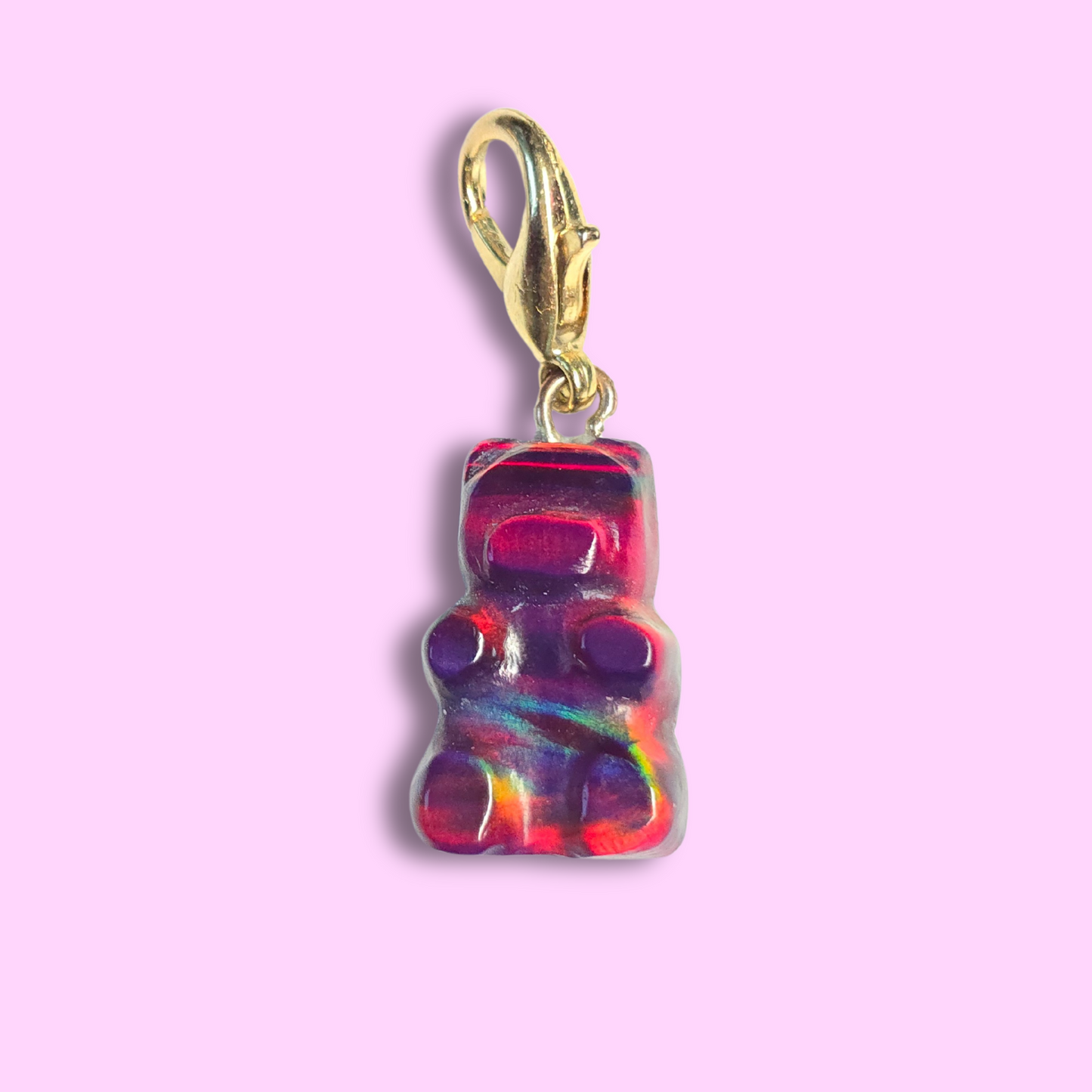 Lab Created Opal Gummy Bear Charm (Medium Size)