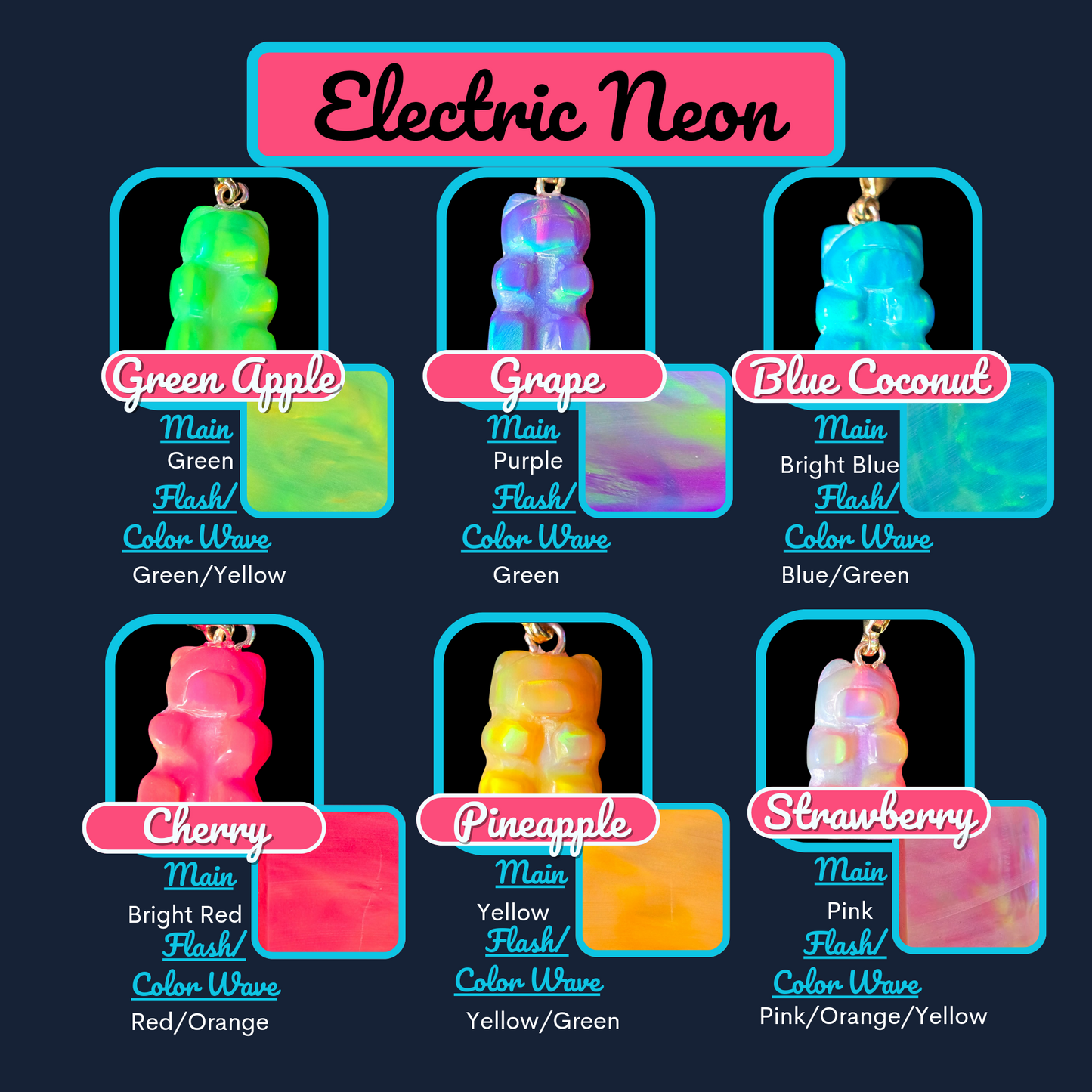 Lab Created Opal Gummy Bear Charm (Medium Size)