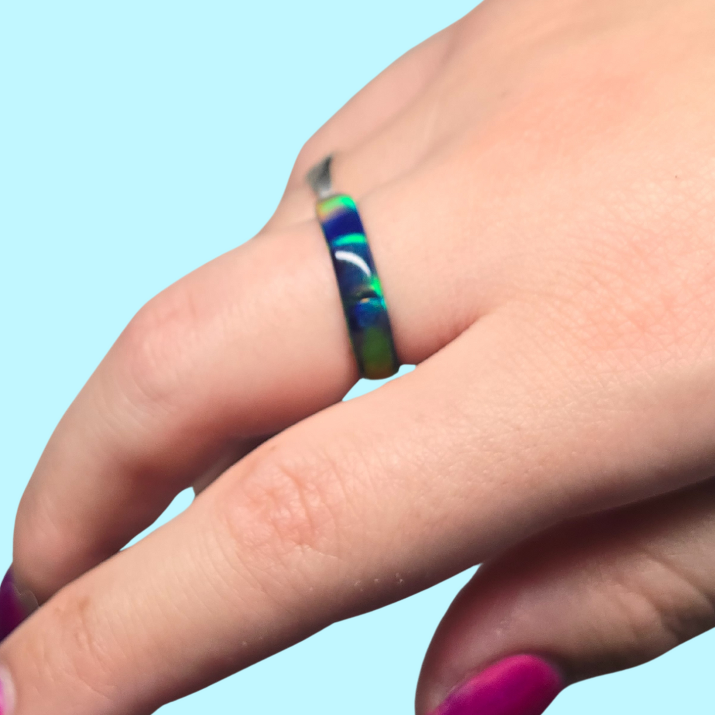 Lab Created Opal Ring
