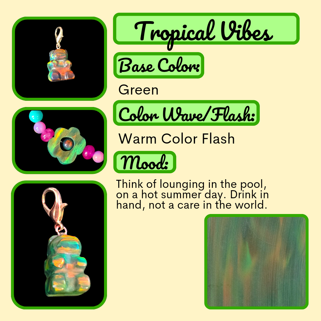 Lab Created Opal Gummy Bear Charm