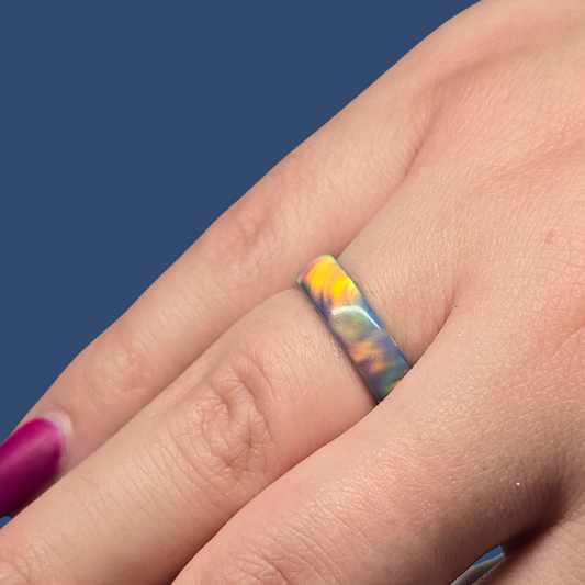 Lab Created Opal Ring