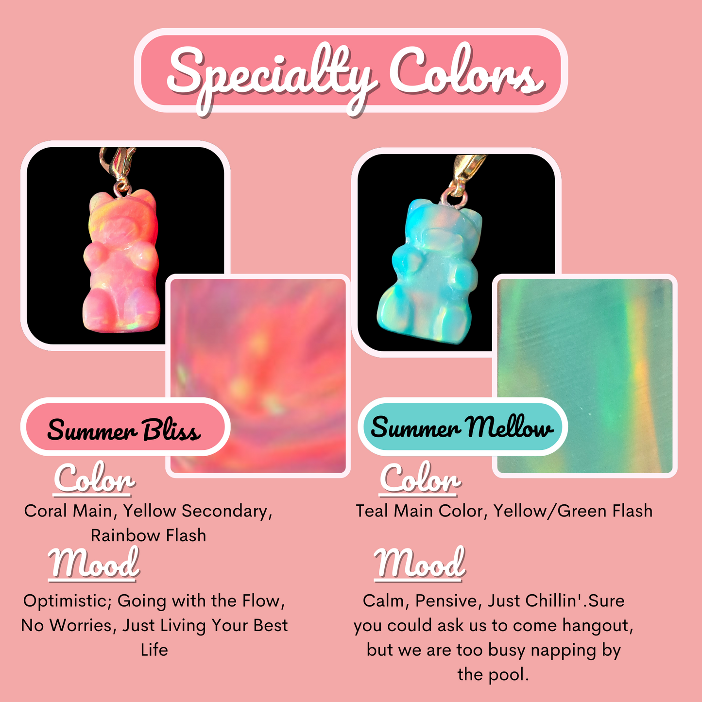 Lab Created Opal Gummy Bear Charm (Medium Size)