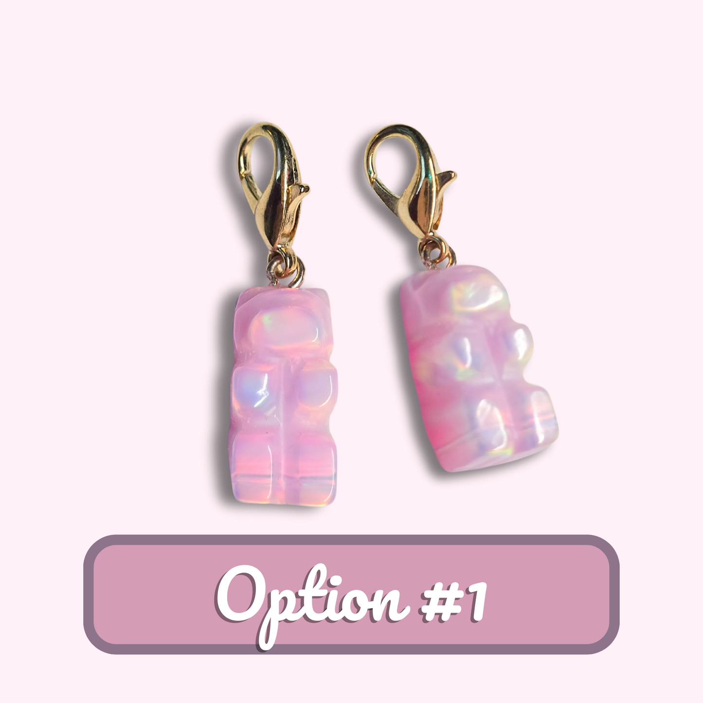 Lab Created Opal Gummy Bear Charm