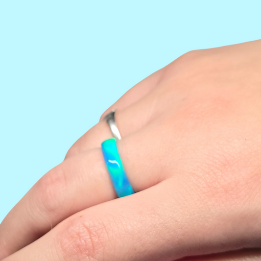 Lab Created Opal Ring