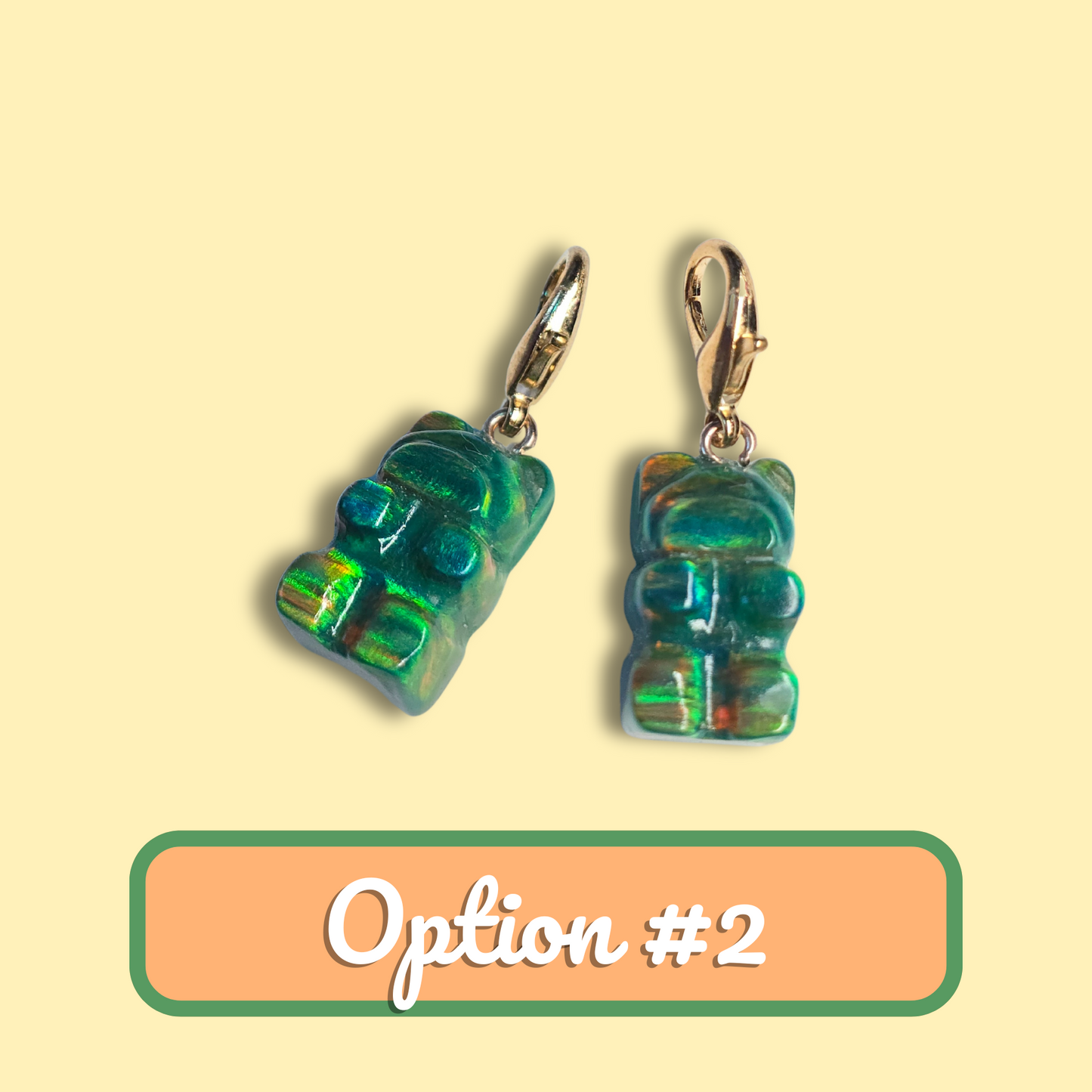 Lab Created Opal Gummy Bear Charm