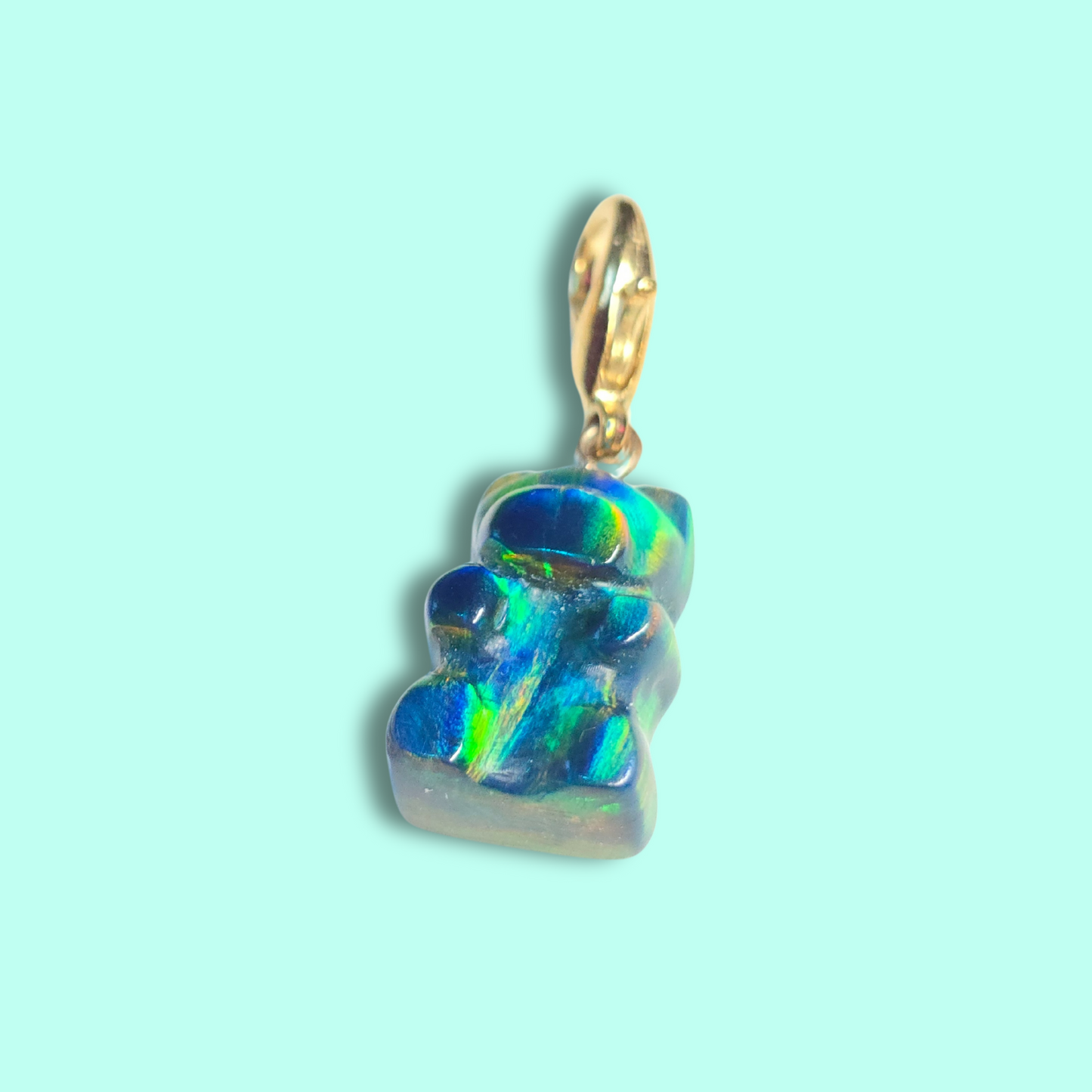 Lab Created Opal Gummy Bear Charm (Medium Size)
