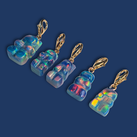 Lab Created Opal Gummy Bear Charm