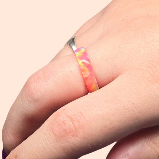 Lab Created Opal Ring