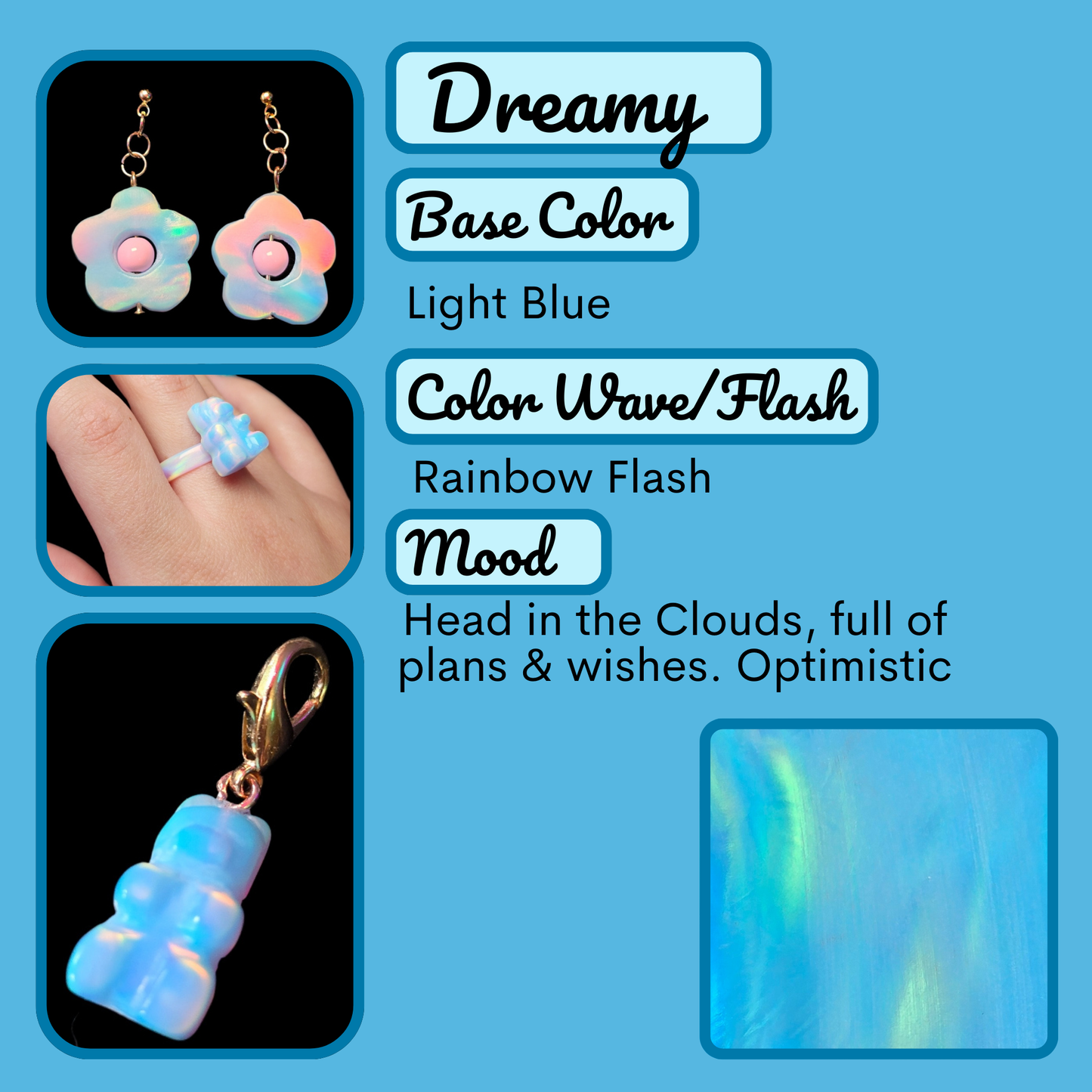 Lab Created Opal Gummy Bear Charm (Medium Size)